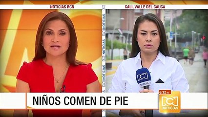 Estudiantes de colegio en Cali deben comer de pie