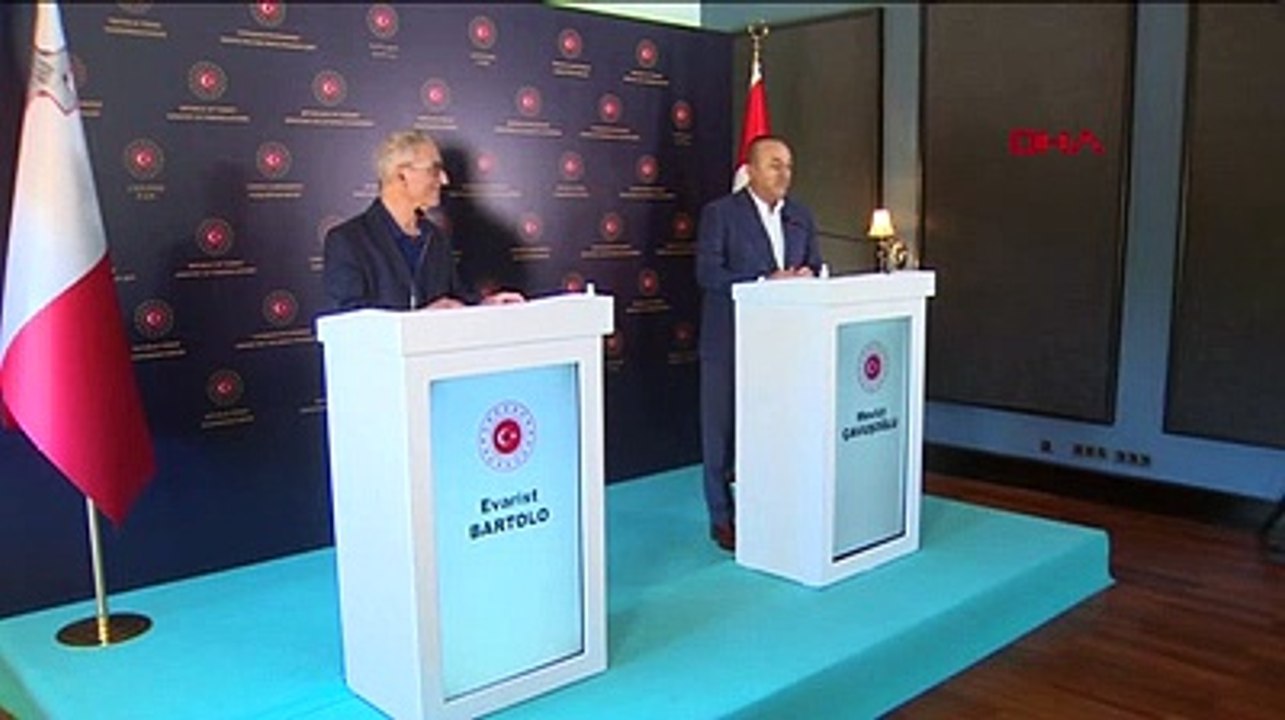 Dışişleri Bakanı Çavuşoğlu Malta Dışişleri Bakanı Bartolo ortak basın toplantısı