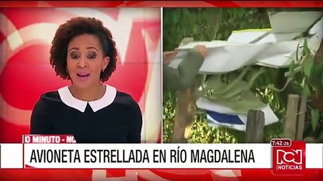 Autoridades ubican la avioneta que se estrelló con dos ocupantes en el río Magdalena