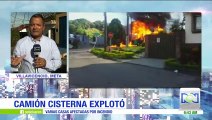 Explosión de un camión cisterna cargado de combustible generó emergencia en Villavicencio