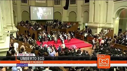Así fue el último reconocimiento a Umberto Eco, en el que participó una doctora colombiana