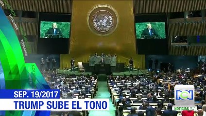 Donald Trump sube el tono de en asamblea de la ONU