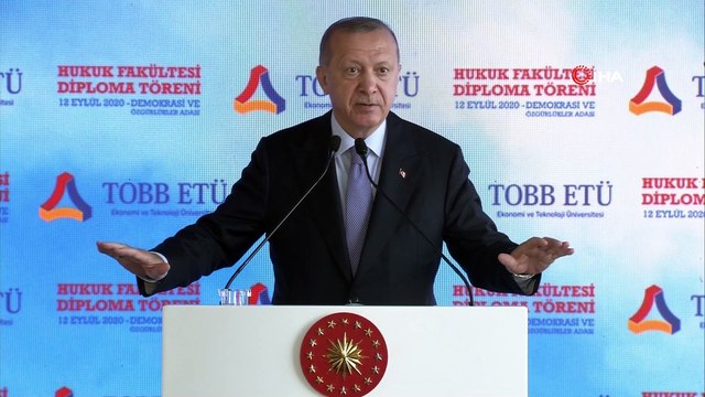 Cumhurbaşkanı Erdoğan, TOBB ETÜ Hukuk Fakültesi Mezuniyet Töreni'nde konuştu