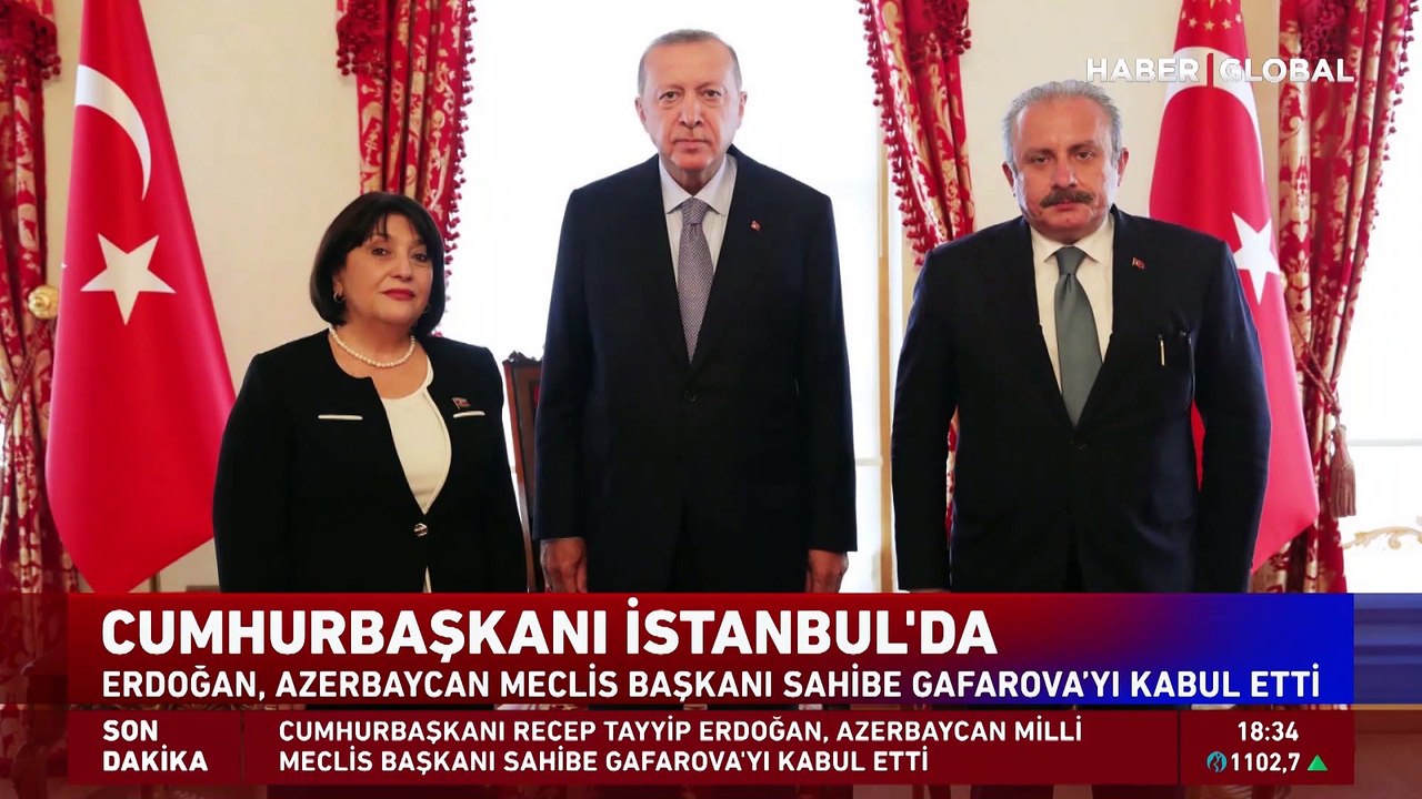 Cumhurbaşkanı Erdoğan, Azerbaycan Milli Meclis Başkanı Gafarova'yı kabul etti