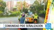 Denuncian peligroso cruce vial en Manizales