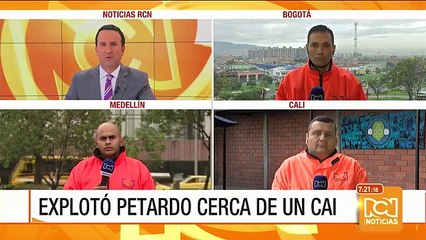 Petardo explotó cerca de un CAI en Medellín