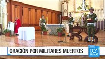 Uniformados rindieron homenaje a militares muertos en la guerra con una misa en Pasto