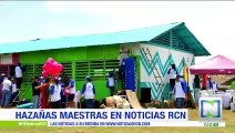 Hazañas Maestras: niños de una escuela indígena en Mitú, Vaupés, celebraron al estrenar su nueva escuela