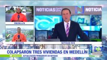 Tres familias perdieron sus viviendas en el barrio La Honda de Medellín