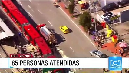 Grave accidente en Transmilenio, 85 personas atendidas
