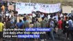 Migrants protest on Greek island of Lesbos after catastrophic fire