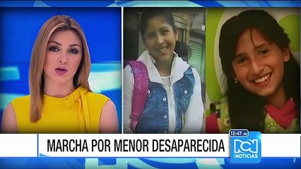Con una marcha, piden más acciones para encontrar a menor desaparecida en Bogotá