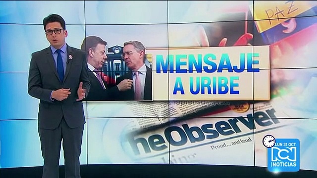 Santos: si Uribe no se sube al tren del nuevo acuerdo con las Farc quedará aislado