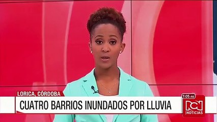 Cuatro barrios inundados por fuertes lluvias en Lorica, Córdoba