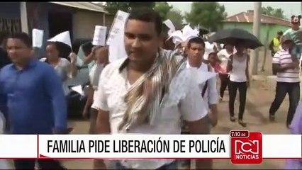 Familiares y amigos de policía secuestrado marcharon para exigir su liberación