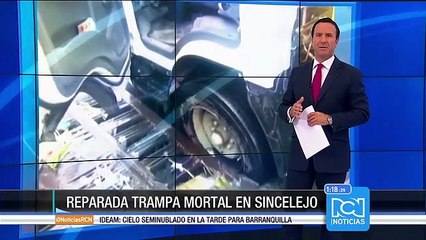 Trampa mortal que causaba graves accidentes en Sincelejo, fue reparada