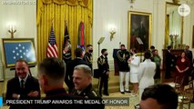 President Donald Trump presents Medal of Honor to Sergeant Major Thomas Payne