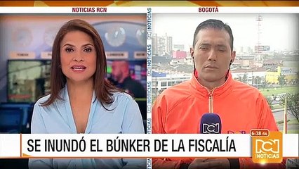 Inundación en el búnker de la Fiscalía en Bogotá