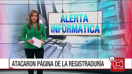 Registraduría Nacional admite ataque informático a su página web