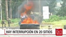 Manifestantes realizan cierres esporádicos en las carreteras de Boyacá