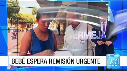 Bebé de un mes espera traslado urgente a un hospital de IV Nivel