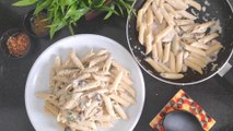 Cheesy White Sauce Pasta | Alfredo Sauce | Chicken Pasta in White Sauce | How to make Pasta in 15 minutes