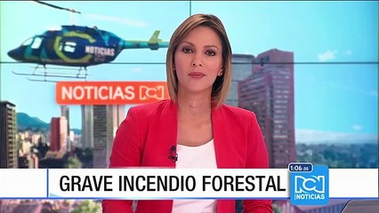 Un incendio forestal se presenta en Fúquene, Cundinamarca