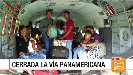 Helicópteros del Ejército trasladan a civiles por bloqueo de vía Panamericana