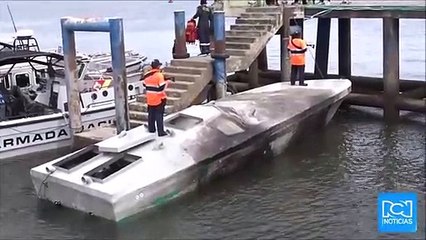 Autoridades incautan semisumergible con una tonelada de cocaína en Nariño