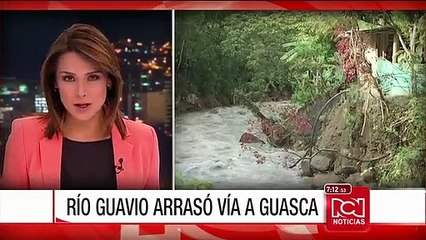 Creciente del río Guavio afectó siete viviendas y vía en Cundinamarca