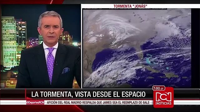 Desde el espacio se puede ver la súper tormenta Jonás que azota Estados Unidos
