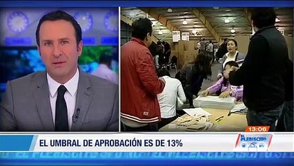El umbral de aprobación del plebiscito es del 13 %