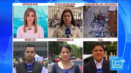 Trabajadores y estudiantes marcharon con tranquilidad en Medellín
