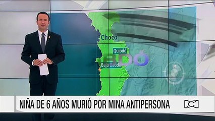 Niña de 6 años falleció en Chocó al caer en una mina antipersonal