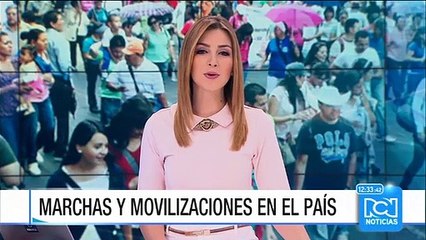 Con normalidad, transcurren las marchas del día del trabajo en Bogotá
