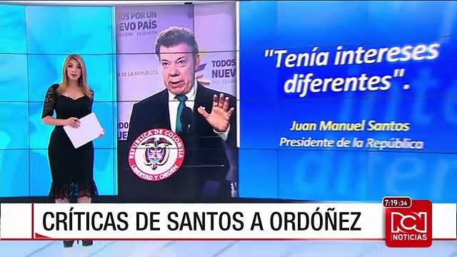 Nuevo cruce de palabras entre el presidente Santos y exprocurador Ordóñez
