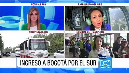 Miles de personas regresan a Bogotá tras el descanso de Semana Santa