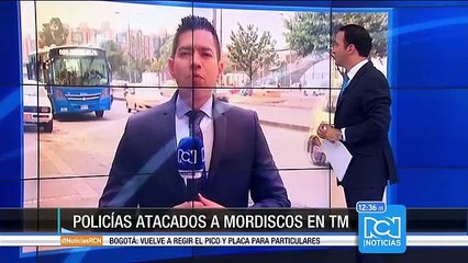 Policías fueron atacados a mordiscos en estación de Transmilenio