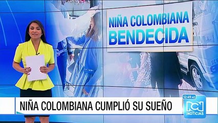 Niña colombiana fue bendecida por el Papa Francisco