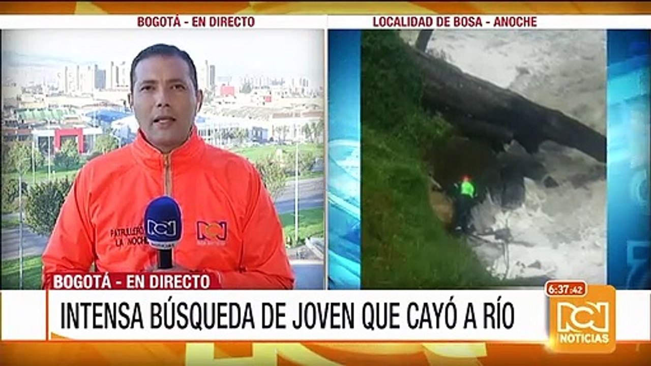 Intensa búsqueda de joven que cayó al río Bogotá