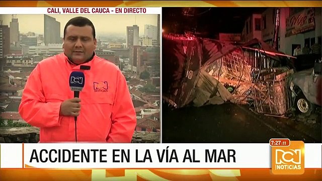 Accidente de camión dejó dos personas heridas en Cali