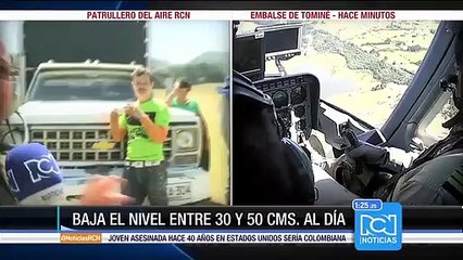 Imágenes del patrullero del aire confirman bajo nivel en embalse de Tominé
