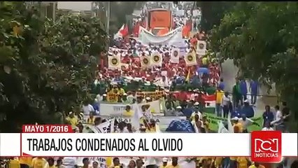 Disturbios en la Plaza de Bolívar durante marcha del Día del Trabajo