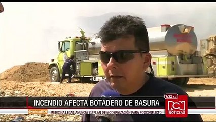 Se presenta incendio en botadero de basura de Bucaramanga
