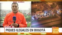 Impresionantes imágenes de los multitudinarios piques ilegales en Bogotá