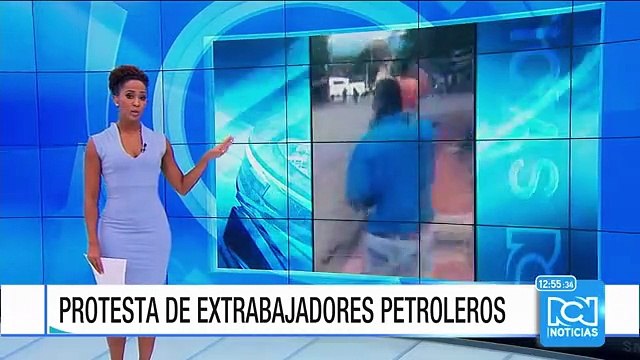 Extrabajadores de pozos petroleros se enfrentaron con Policía antimotines en Castilla La Nueva, Meta