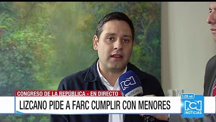 Lizcano: le hacemos un ultimátum a las Farc para que liberen a los menores reclutados