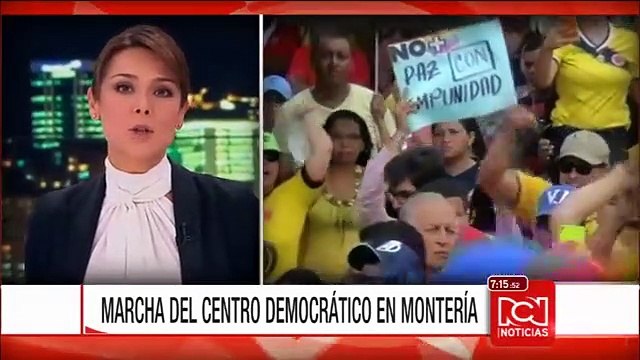 Impunidad a un grupo terrorista estimula a otros grupos terroristas : Uribe durante marcha en Montería