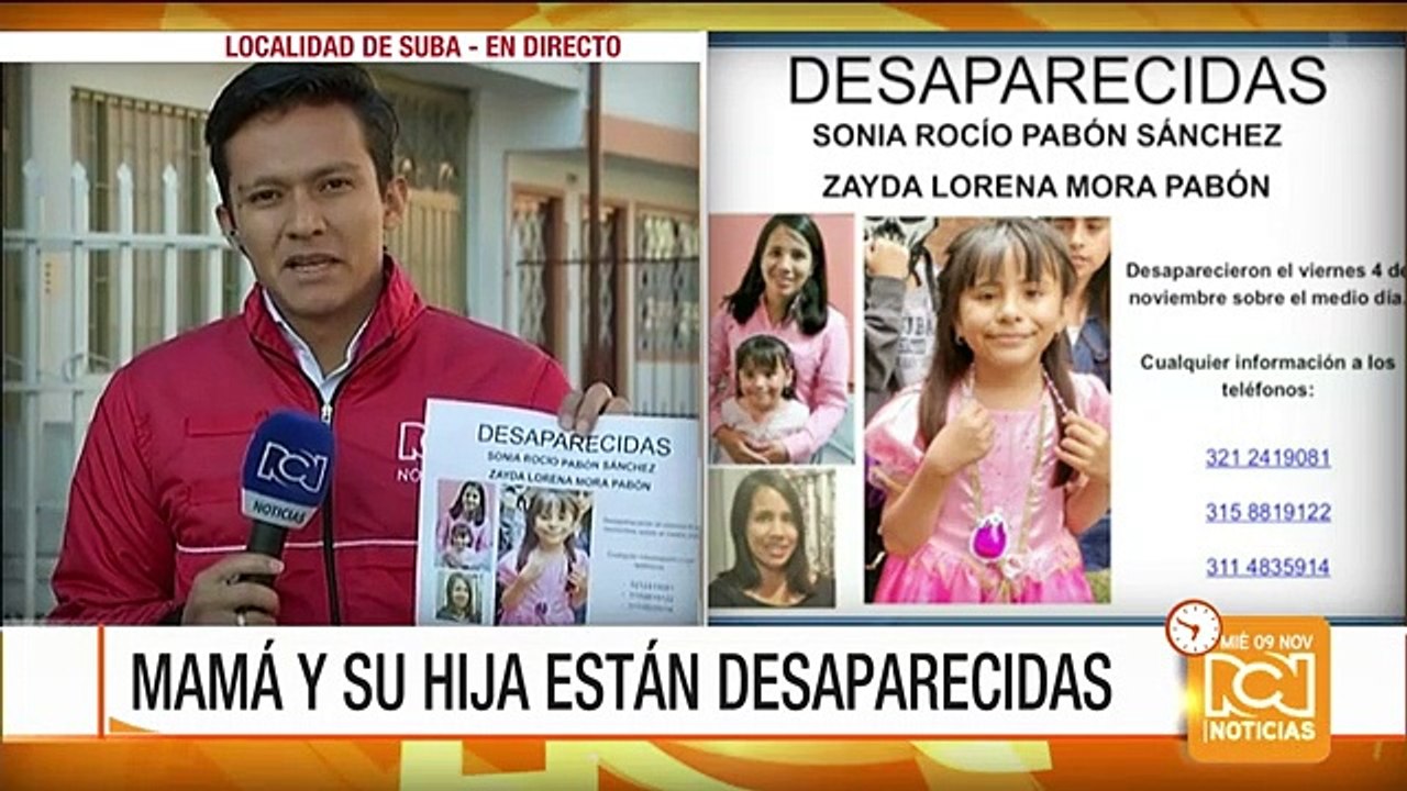 Madre e hija se encuentran desaparecidas en Bogotá