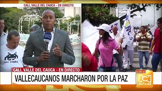 En Cali se realizó una marcha para exigir paz en el país
